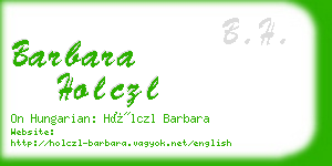 barbara holczl business card